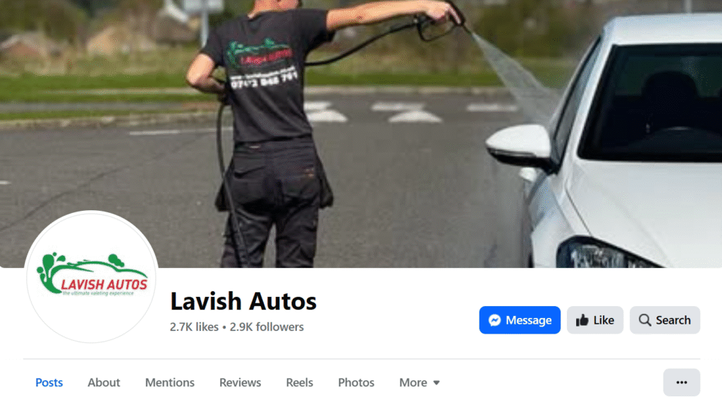 How to Choose a Mobile Car Valeter Blog Post Image 6 Check Social Media Example