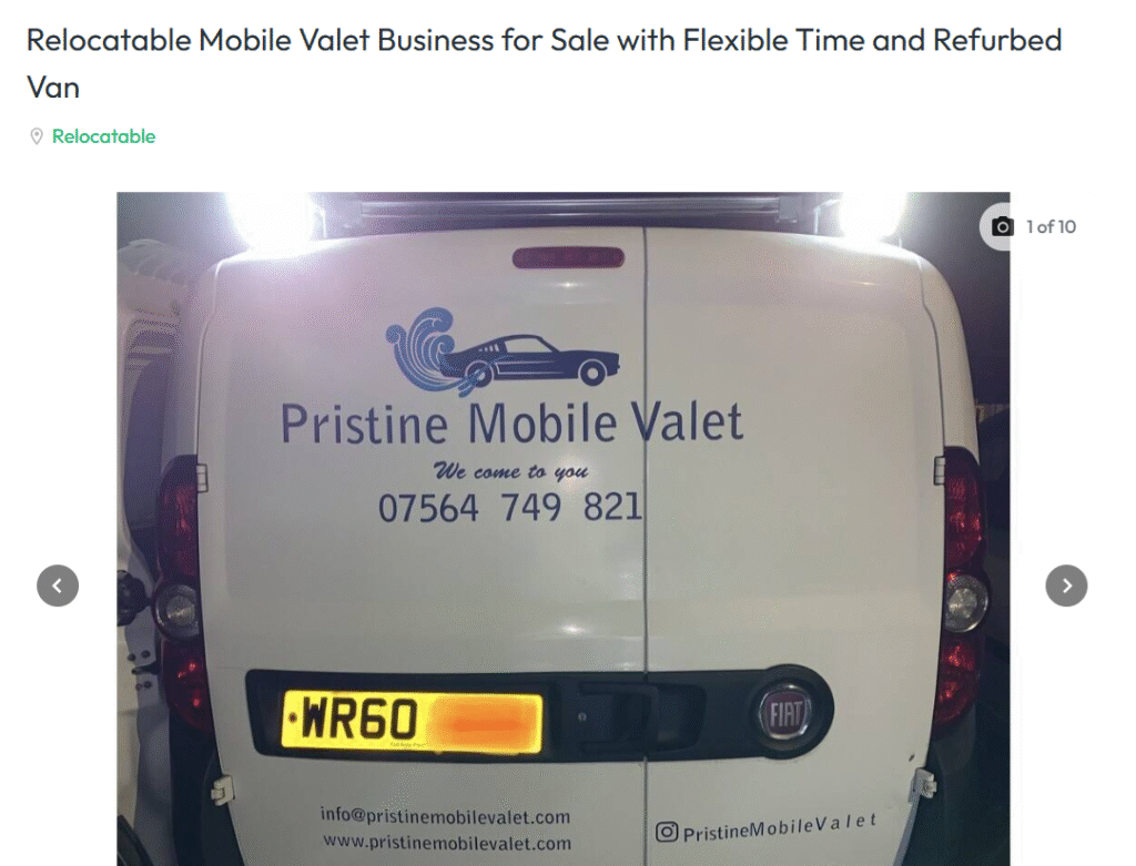 Mobile Valeting Business for Sale Image 1