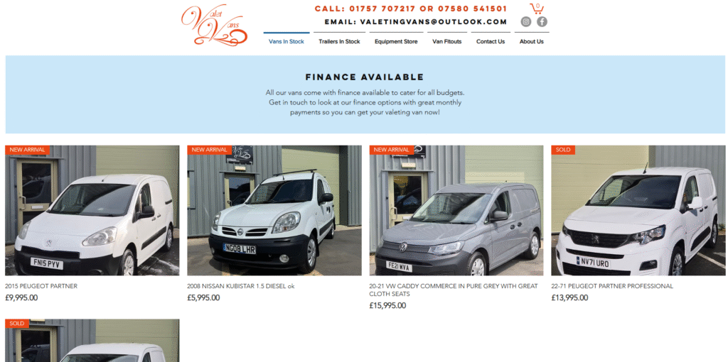 Valeting Vans Mobile Valeting Vans for Sale Image 1